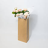 Паперовий пакет для квітів без ручок 150*90*360 мм Високий крафт пакет для букета, фото 5