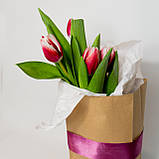 Паперовий пакет для квітів без ручок 150*90*360 мм Високий крафт пакет для букета, фото 2
