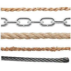 Канати, ланцюги, стяжки, троси