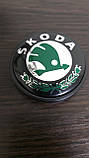 Центральний ковпачок-емблема для литих дисків Skoda Octavia Fabia Superb Rapid (56м) Yeti 1J0601171, фото 2