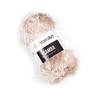 Yarnart SAMBA (Самба,травка) № 04 песок (Пряжа синтетическая, нитки для вязания)