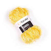 Yarnart SAMBA (Самба,травка) № 47 темно-желтый (Пряжа синтетическая, нитки для вязания)