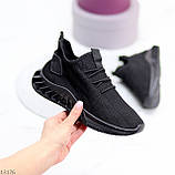 Легкие текстильные дышащие женские черные кроссовки в ассортименте (обувь женская), фото 2