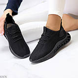 Легкі текстильні дихаючі жіночі чорні кросівки в асортименті (взуття жіноче), фото 9