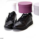 Натуральная кожа дышащие кожаные черные женские кроссовки весна 2022 (обувь женская), фото 9