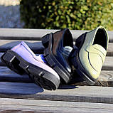 Натуральна шкіра зручні сучасні чорні шкіряні жіночі туфлі лофери (взуття жіноче), фото 6