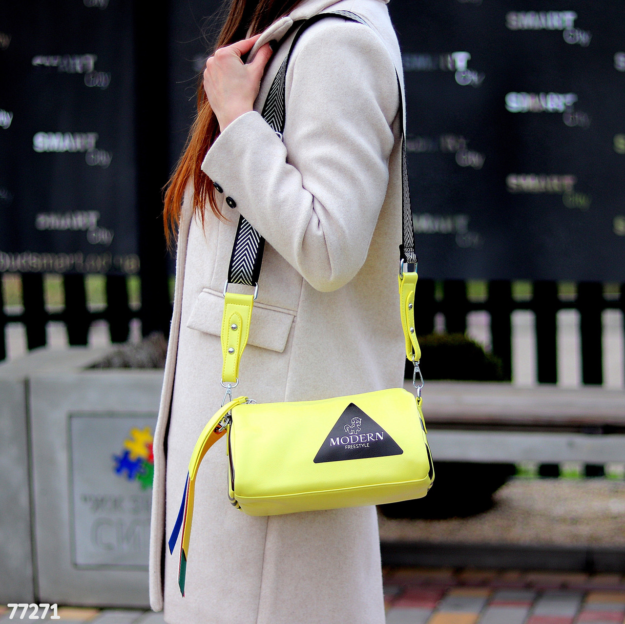 Яскрава неонова жовта салатова жіноча спортивна сумка кроссбоди (взуття жіноче)