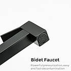 Змішувач для гігієнічного душу GAPPO прихованого монтажу чорний латунь G7217-6, фото 3