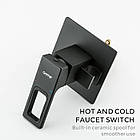 Змішувач для гігієнічного душу GAPPO прихованого монтажу чорний латунь G7217-6, фото 4