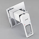 Змішувач для гігієнічного душу GAPPO прихованого монтажу білий латунь G7217-8, фото 3