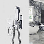 Змішувач для гігієнічного душу GAPPO прихованого монтажу білий латунь G7217-8, фото 7