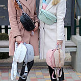 Універсальна рожева (пудра) жіноча сумка кроссбоди бананка кольори на вибір (взуття жіноче), фото 5