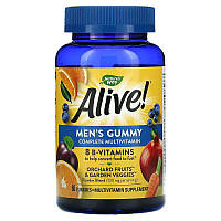 Nature's Way, Alive!, полный комплекс мультивитаминов для мужчин, со вкусом фруктов, 60 жевательных таблеток