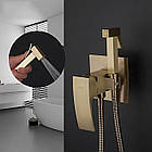 Змішувач для гігієнічного душу GAPPO прихованого монтажу бронзовий латунь G7207-4, фото 5