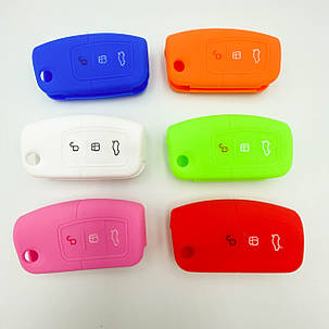 Силіконовий чохол для ключа FORD Fiesta, Focus, Mondeo - синій, фото 2