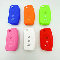 Силіконовий чохол для ключа FORD Fiesta, Focus, Mondeo - синій, фото 4