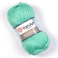 Yarnart SILKY ROYAL (Силк Роял) № 440 мята (Пряжа шерсть с шелком, нитки для вязания)