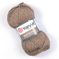 Yarnart SILKY ROYAL (Силк Роял) № 442 какао (Пряжа шерсть с шелком, нитки для вязания)