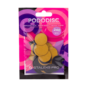 Змінний файли для манікюрного диска 240 грит Staleks Pro PODODISC М (50 шт)