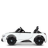 Дитячий електромобіль BMW i8 (2 мотори по 25W, MP3, USB) Bambi JE1001EBLR-1 Білий, фото 5
