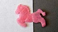Аппликация из фетра . Лошадь, 15х18 мм розовый