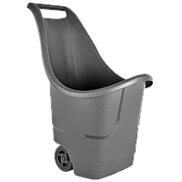 Садовий візок на колесах Serinova 50 л / 50 кг антрацитовий з міцного пластику (11301) 64 x 47 x 84 см