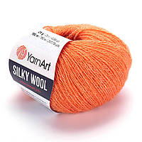 Yarnart SILKY WOOL (Сiлкi Вул) № 338 персик (Пряжа вовна з шовком, нитки для в'язання)