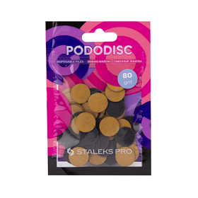 Змінний файли для манікюрного диска 80 грит Staleks Pro PODODISC S (50 шт)