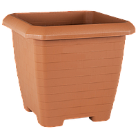 Горщик для квітів з піддоном Serinova Hisar 74,3 л теракотовий поліпропілен (11756) 53,4 х 53,4 х 47 см