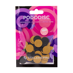 Змінний файли для манікюрного диска 180 грит Staleks Pro PODODISC S (50 шт)