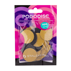 Змінний файли для манікюрного диска 100 грит Staleks Pro PODODISC L (50 шт)