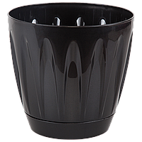 Горщик для квітів Serinova Daisy 46 л чорний поліпропілен (11457) 45 х 42 см