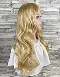 Перука довга хвиляста блонд з проділом жіноча 70см, фото 3