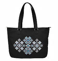 Сумка з вишивкою сокирки блакитна