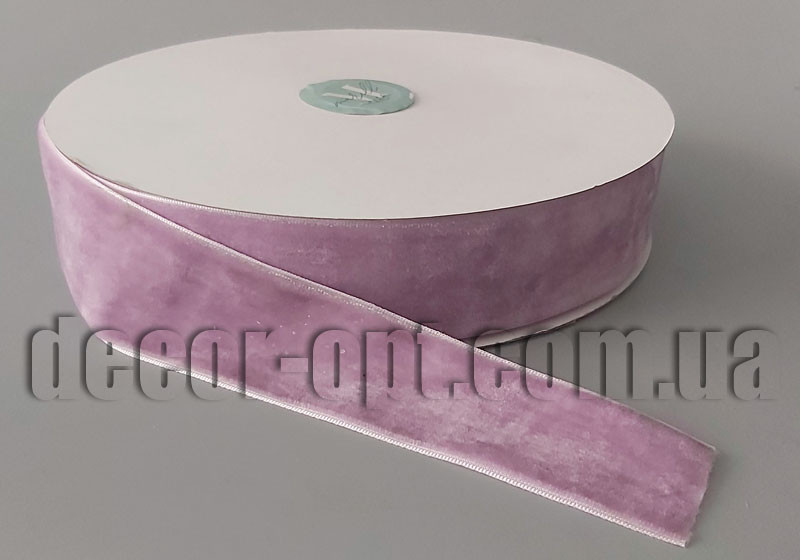 Стрічка атласна з оксамитом 4,0 см/30ярд 40