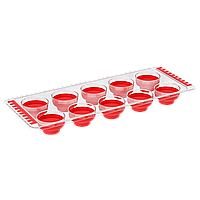 Форма для льоду силіконова червона