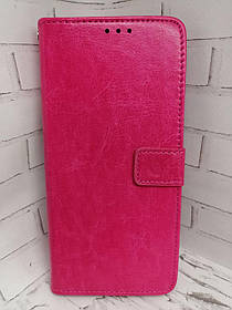 Чохол-книжка для ZTE Blade A71 з бічною підставкою Leather рожевий
