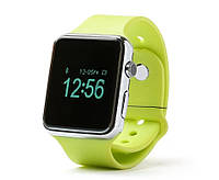 Умные смарт часы Smart Watch A1 с сим-картой камерой шагомер ментолово салатовые
