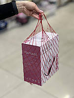 Сумка авоська-сетка для покупок, малиновая длина 46 см