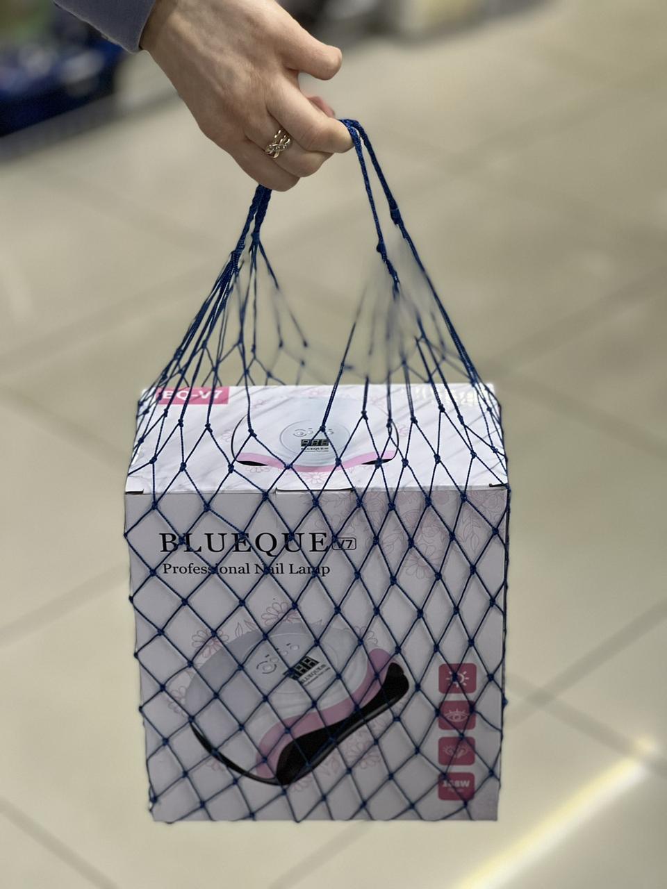 Авоська-сітка, сумка для покупок, синя довжина 46 см