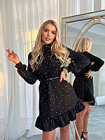 Жіноча стильна сукня в горох новинка 2025