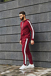 Чоловічий спортивний костюм з боковими смужками осінній