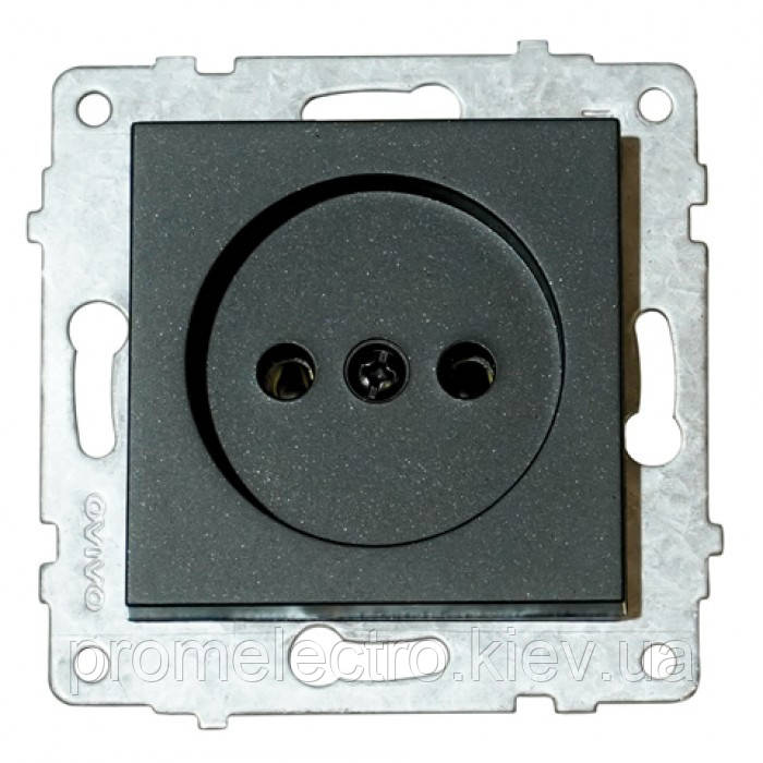 Механізм розетки одинарний GRANO чорний