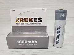 Літій-іонний акумулятор AREXES 18650 Li-Ion 1000 mAh, 3.7 V для електроприладів
