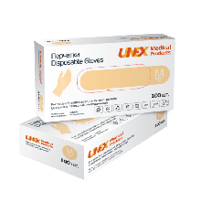 Рукавички латексні неопудрені 5гр (100шт/уп) M Unex Medical Products