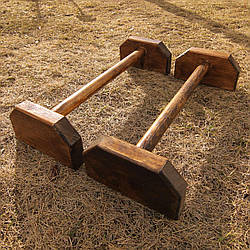 Паралетси деревʼяні, упори стоялки для віджимань  (56 см супер якість)