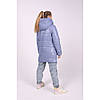 Красива дитяча куртка для дівчинки весняне подовжена розмір 134-158, фото 6