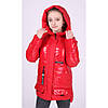 Красива дитяча куртка для дівчинки весняне подовжена розмір 134-158, фото 2