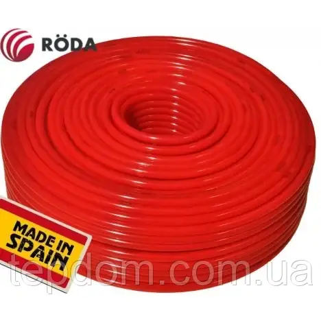 Труба зшита поліетилен RODA Pex EVO-H red 16x2 (240 м)