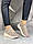 Женские замшевые кроссовки на шнуровке 36-40 р капучино, фото 3